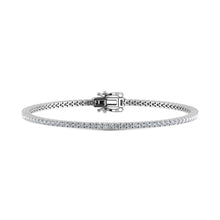 Load image into Gallery viewer, 14K White Gold Lab Grown Diamond 3Ct.Tw. Tennis Bracelet (7 Inches)