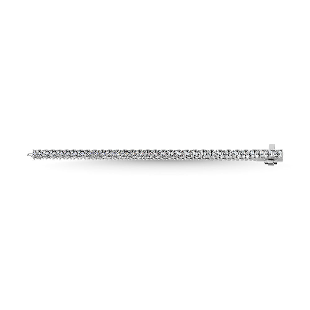 Sterling Silver Lab Grown Diamond 1 Ct.Tw. Illusion Tennis Bracelet (3CT Look)