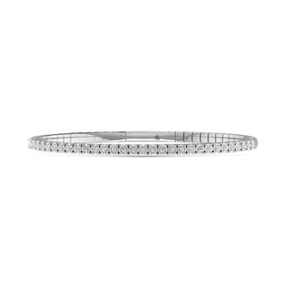 Sterling Silver Labgrown Diamond 1/2 Ct.Tw. Flexi Bangle