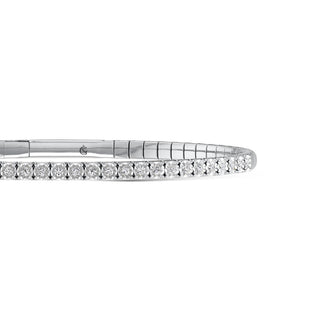 Sterling Silver Labgrown Diamond 1/2 Ct.Tw. Flexi Bangle