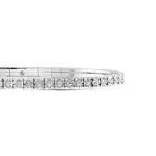Cargar imagen en el visor de la galería, Sterling Silver Labgrown Diamond 1 Ct.Tw. Flexi Bangle