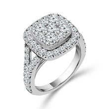 Cargar imagen en el visor de la galería, Diamond Bridal Set 2 ct tw 14k White Gold