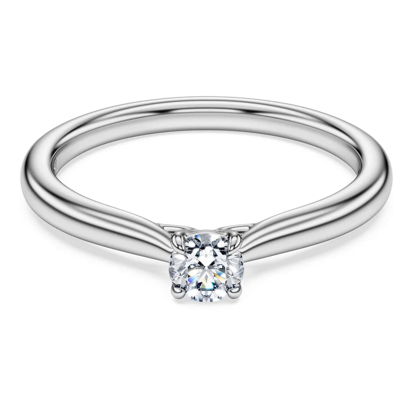 14K WHITE GOLD 0.25CTW LAB GROWN SOLITAIRE ENG RING
