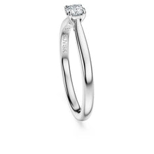 14K WHITE GOLD 0.25CTW LAB GROWN SOLITAIRE ENG RING