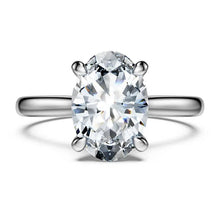 Load image into Gallery viewer, 14K WHITE GOLD 2.00CTW LAB GROWN OVAL SOLITAIRE ENG RING