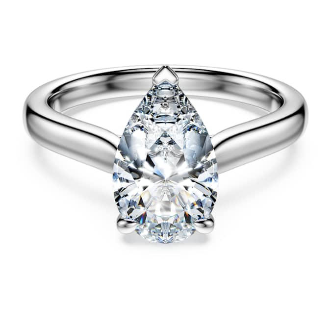 14K WHITE GOLD 2.00CTW LAB GROWN PEAR DIA SOLITAIRE ENGAGEMENT RING