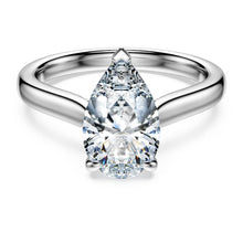 Load image into Gallery viewer, 14K WHITE GOLD 2.00CTW LAB GROWN PEAR DIA SOLITAIRE ENGAGEMENT RING