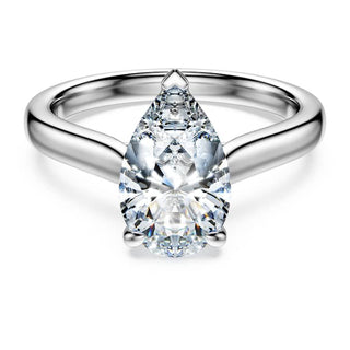 14K WHITE GOLD 2.00CTW LAB GROWN PEAR DIA SOLITAIRE ENGAGEMENT RING