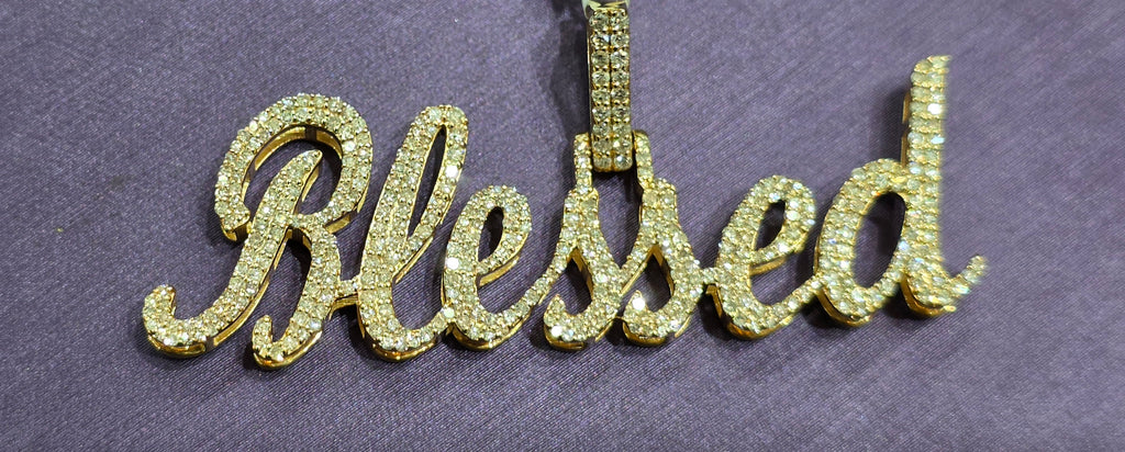 10K YG 1.30ctw Dia Blessed Pendant