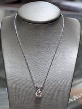 14K WG  .50 CTW DIA SOLITAIRE NECKLACE