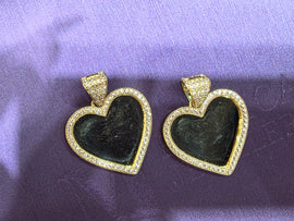 10K YG SMALL CZ HEART MEMORY PENDANT