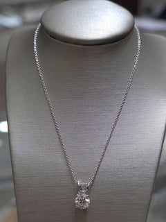 14K WG  .50 CTW DIA SOLITAIRE NECKLACE
