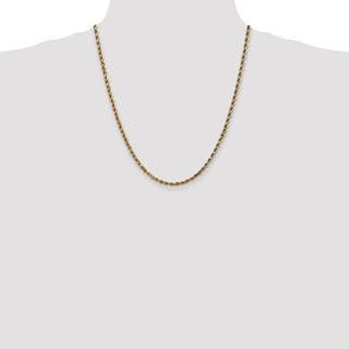 14k 3.5mm D/C Rope with Lobster Clasp Chain