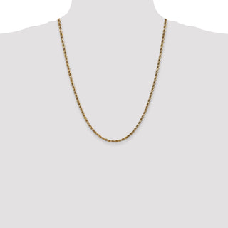 14k 3.5mm D/C Rope with Lobster Clasp Chain
