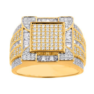 10KT Two-Tone Gold 1.69 Carat Designer Mens Ring-0329268-TT