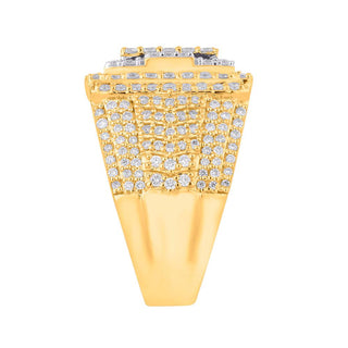 10KT Two-Tone Gold 2.50 Carat Cushion Mens Ring-0329272-TT