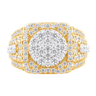10KT Two-Tone Gold 2.75 Carat Round Mens Ring-0329279-TT