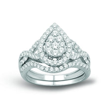 Cargar imagen en el visor de la galería, 14K White Gold 0.50 Carat Pear Bridal Ring-0525254-WG