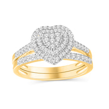 Cargar imagen en el visor de la galería, 10KT Yellow Gold 0.45 Carat Heart Bridal Ring-0525549-YG