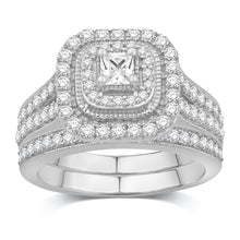 14K White Gold 1.00 Carat (0.20 CTR) Certified Cushion Bridal Ring-0532539-WG