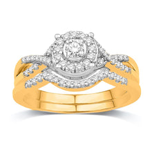 Cargar imagen en el visor de la galería, 14K Yellow Gold 0.33 Carat (0.14 CTR) Round Bridal Ring-0532624-YG