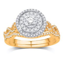 Cargar imagen en el visor de la galería, 14K Yellow Gold 0.50 Carat Round Bridal Ring-0532794-YG