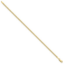 Load image into Gallery viewer, 10k 2.5mm Semi-Solid Curb Link Chain