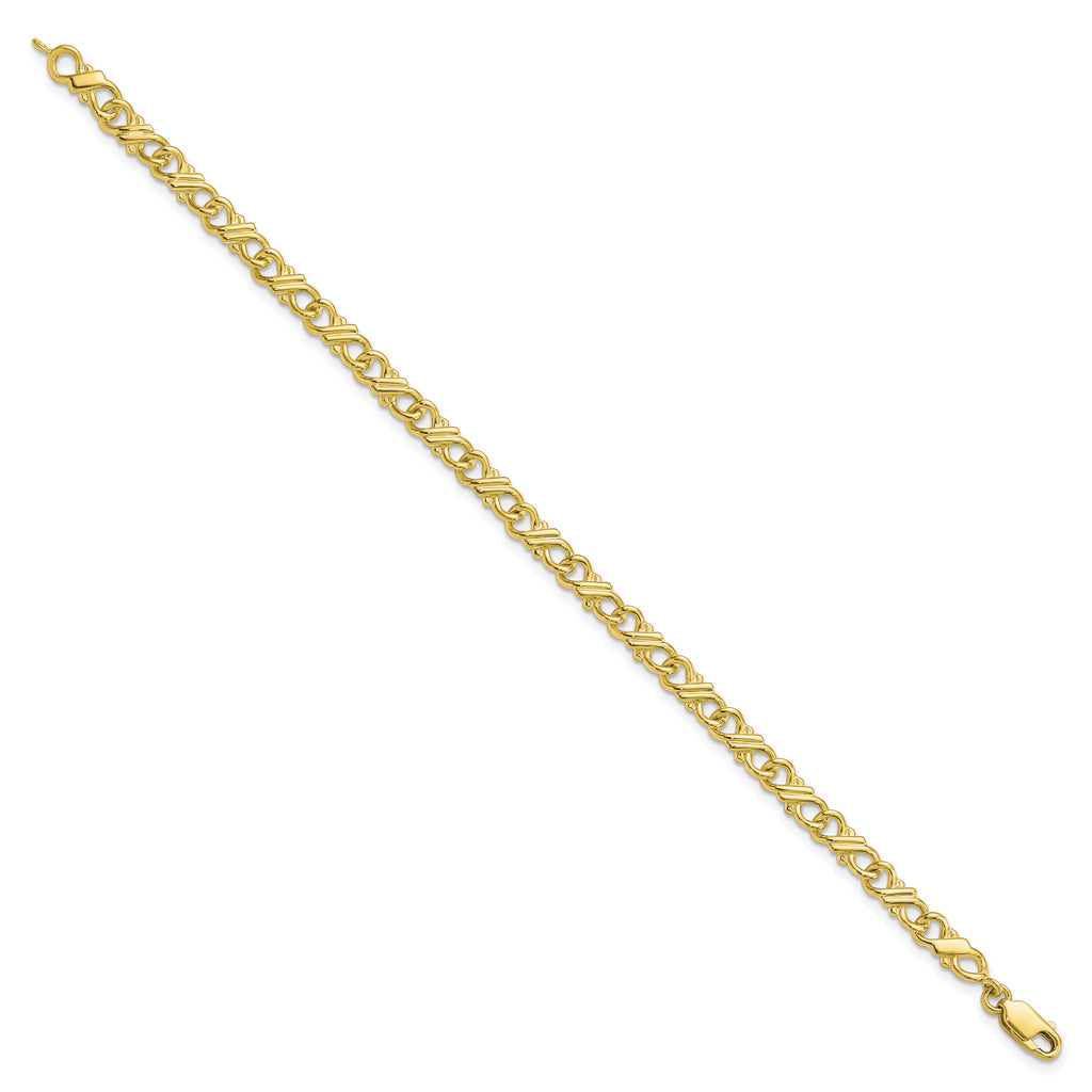 10k Solid Polished Fancy Bracelet
