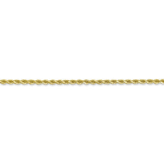10k 2mm Diamond-cut Rope Chain
