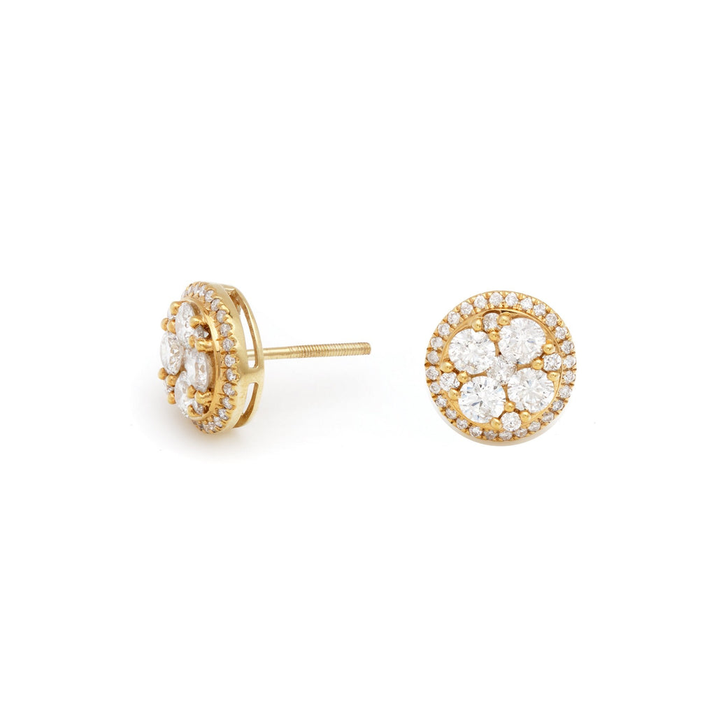 47 Round Diamond Cluster Earrings