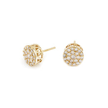 Aretes de racimo de 22 diamantes