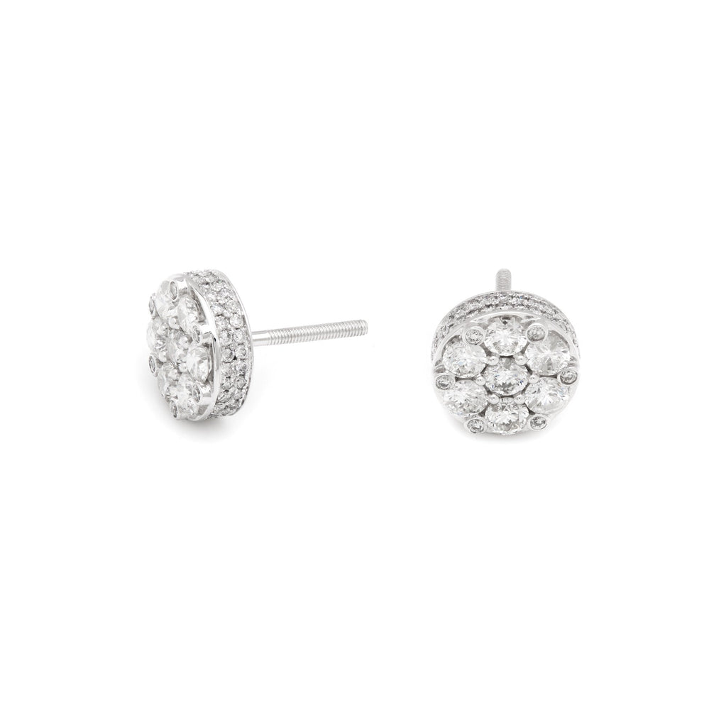 Aretes de racimo de eternidad