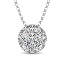 Cargar imagen en el visor de la galería, 14K White Gold 1/3 Ct.Tw. Diamond Flower Pendant