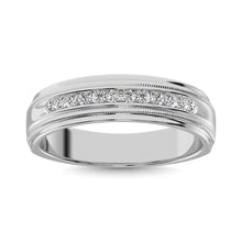 Load image into Gallery viewer, 14K White Gold 1 Ct.Tw. Diamond Mens Machine Band