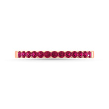 Load image into Gallery viewer, Pink Sapphire 1/4 Ct.Tw. Ladies Wedding Band in 14K White Gold