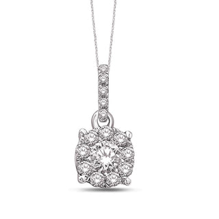 14K White Gold 1/4 Ct.Tw Diamond Fashion Pendant