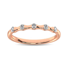 Cargar imagen en el visor de la galería, 14K Rose Gold 1/8 Ct.Tw. Diamond Stackable Band