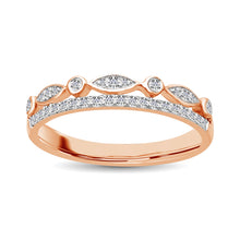 Load image into Gallery viewer, 10k Rose Gold 1/6 Ct.Tw.Diamond Stackable Band