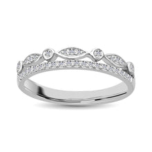 Cargar imagen en el visor de la galería, 10k White Gold 1/6 Ct.Tw.Diamond Stackable Band