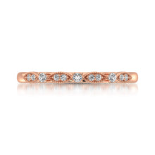 Cargar imagen en el visor de la galería, 14K Rose Gold 1/10 Ct.Tw.Diamond Stackable Band