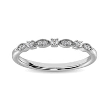Cargar imagen en el visor de la galería, 14K White Gold 1/10 Ct.Tw.Diamond Stackable Band