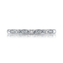 Cargar imagen en el visor de la galería, 14K White Gold 1/10 Ct.Tw.Diamond Stackable Band
