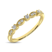 Cargar imagen en el visor de la galería, 14K Yellow Gold 1/10 Ct.Tw.Diamond Stackable Band
