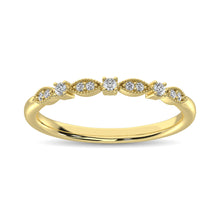 Cargar imagen en el visor de la galería, 14K Yellow Gold 1/10 Ct.Tw.Diamond Stackable Band