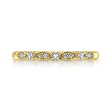 Cargar imagen en el visor de la galería, 14K Yellow Gold 1/10 Ct.Tw.Diamond Stackable Band