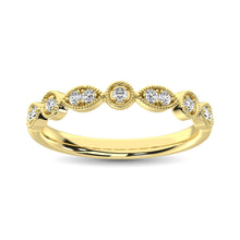 Cargar imagen en el visor de la galería, 14K Yellow Gold 1/8 Ct.Tw.Diamond Stackable Band
