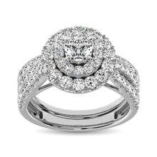 Cargar imagen en el visor de la galería, Diamond 2 Ct.Tw. Double Halo Bridal Ring in 10K White Gold