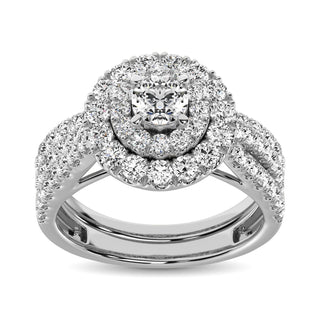 Diamond 2 Ct.Tw. Double Halo Bridal Ring in 10K White Gold
