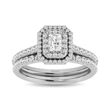 Cargar imagen en el visor de la galería, 14K White Gold 1Ct.Tw. Diamond keyani Bridal Ring