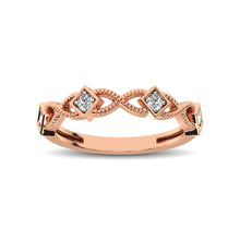 Cargar imagen en el visor de la galería, 14K Rose Gold 1/8 Ctw Diamond Band